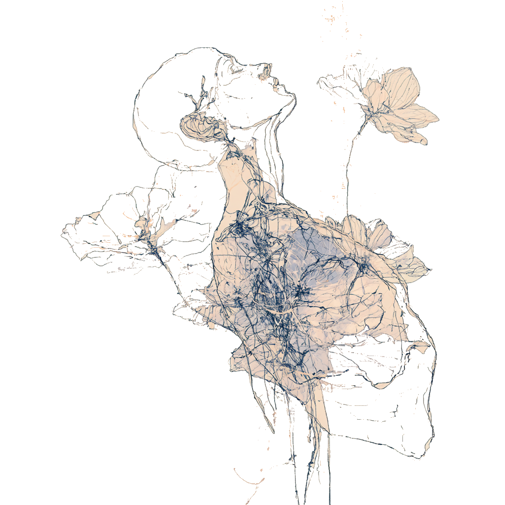 Botanical line drawing of the breath — Rebirthing Breathwork, Hong Kong